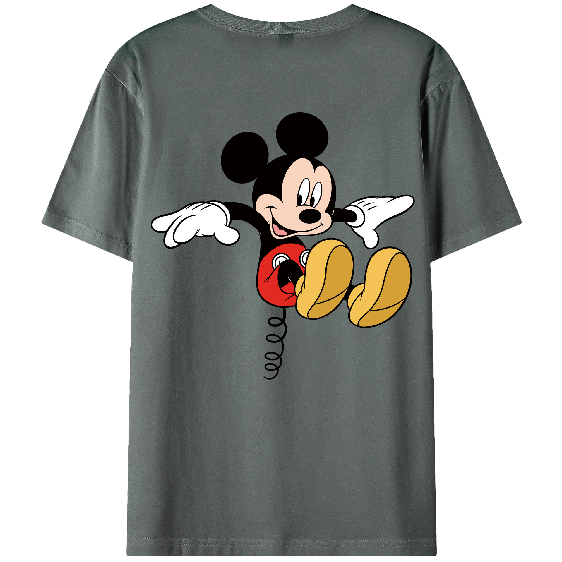 （画像用） ミッキーマウス Mickey Mouse 綿100％半袖Tシャツ（背面プリント）